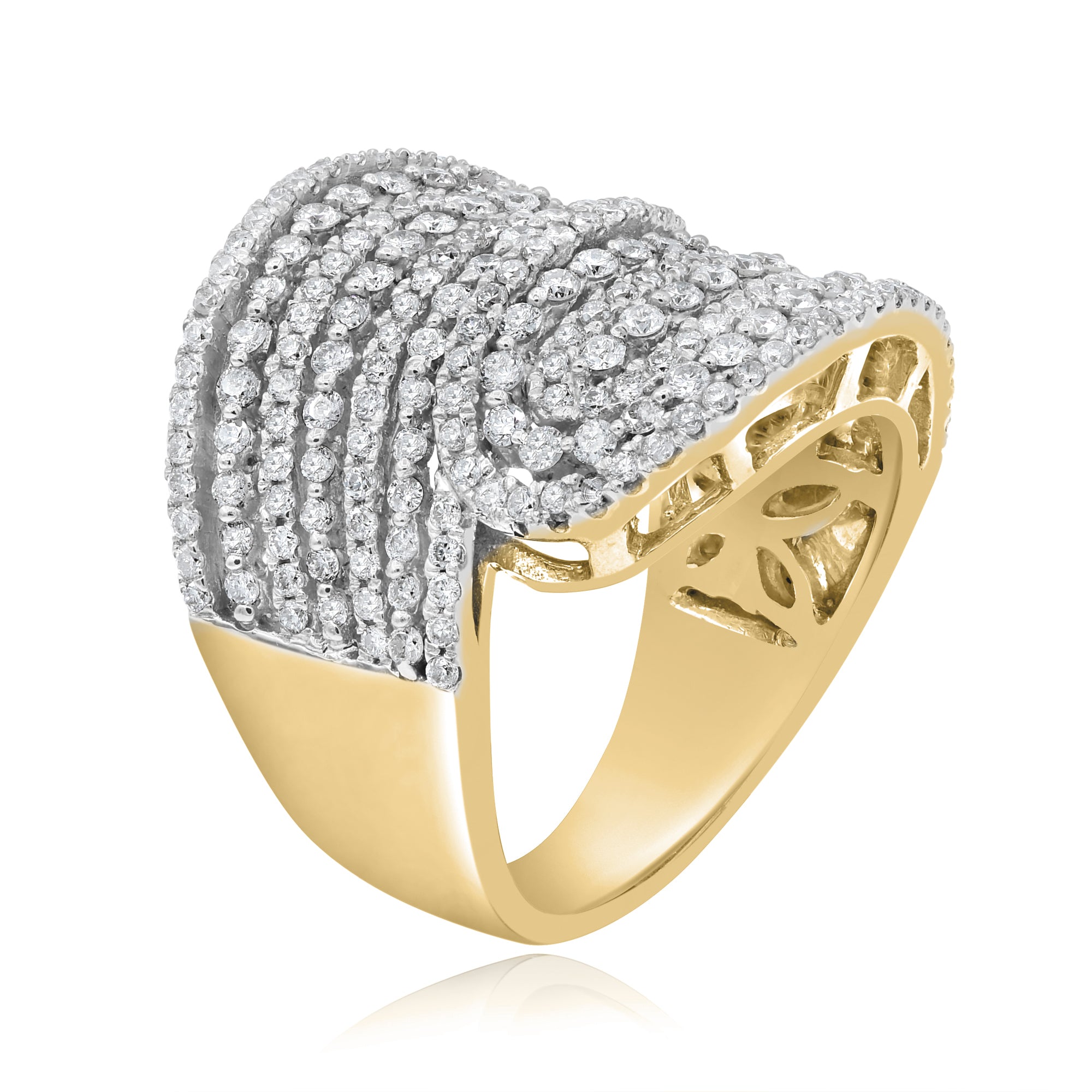 1.77 ct. Diamond 18K Gold Statement Ring