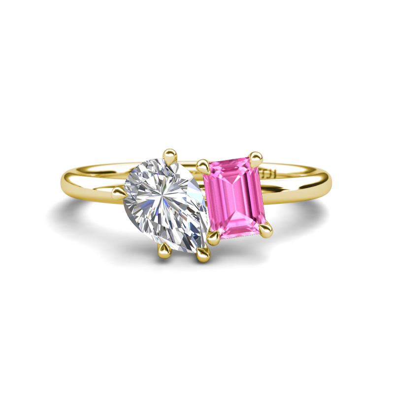 0.49 ct. Pink Sapphire & 0.39 ct. Diamond 18K Yellow Gold Ring