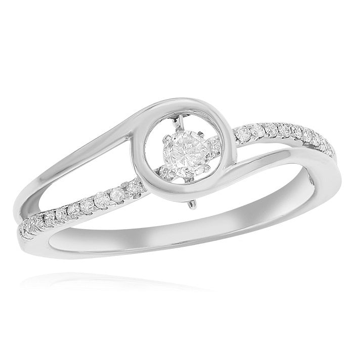 0.24 ct. Diamond 14K White Gold Ring Mounting