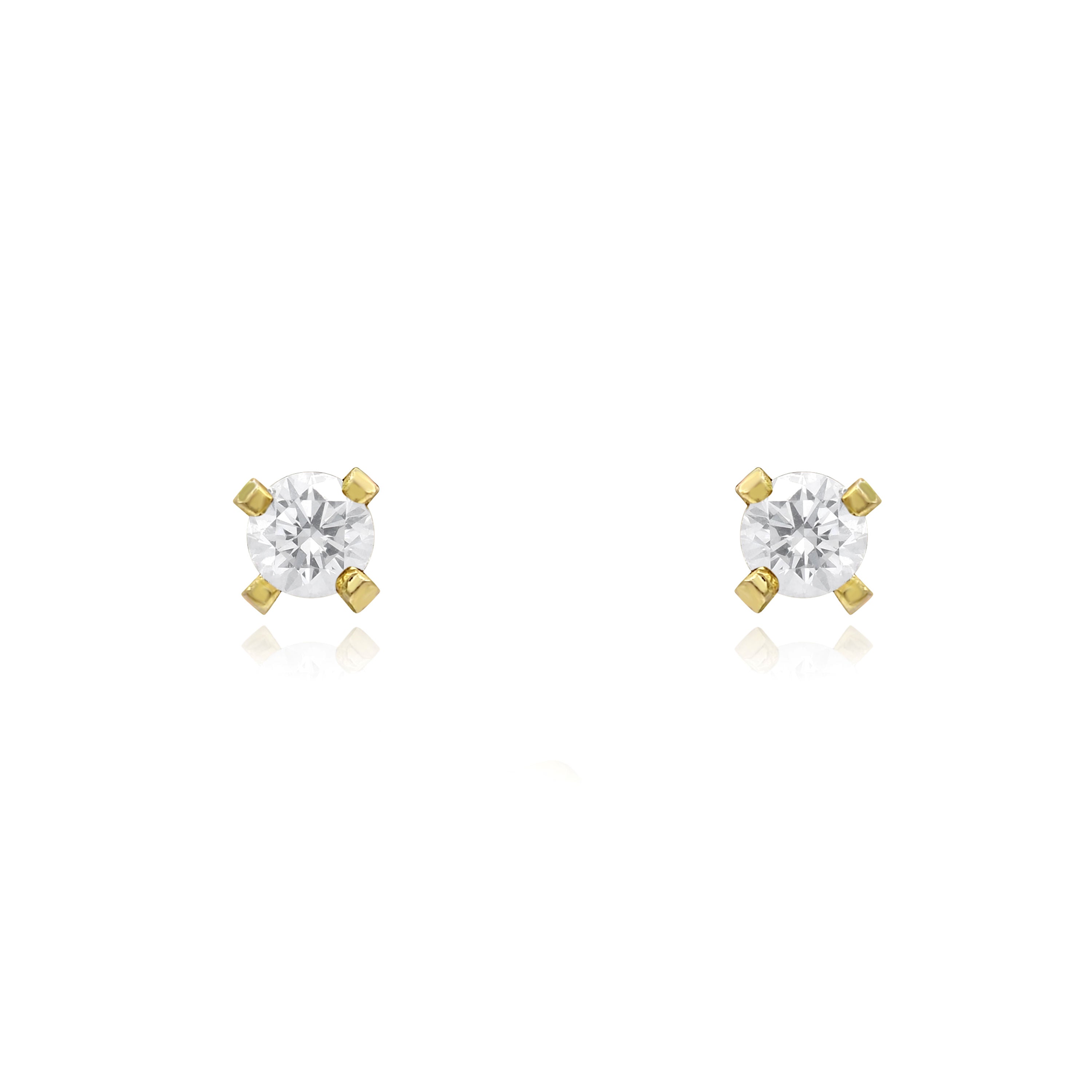 0.1 ct. Diamond 14K Yellow Gold Stud Earrings