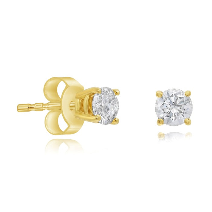 0.39 ct. Diamond 14K Yellow Gold Stud Earrings