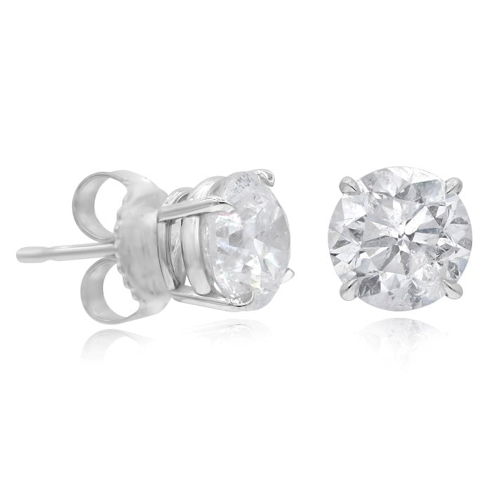 0.4 ct. Diamond 14K White Gold Stud Earrings