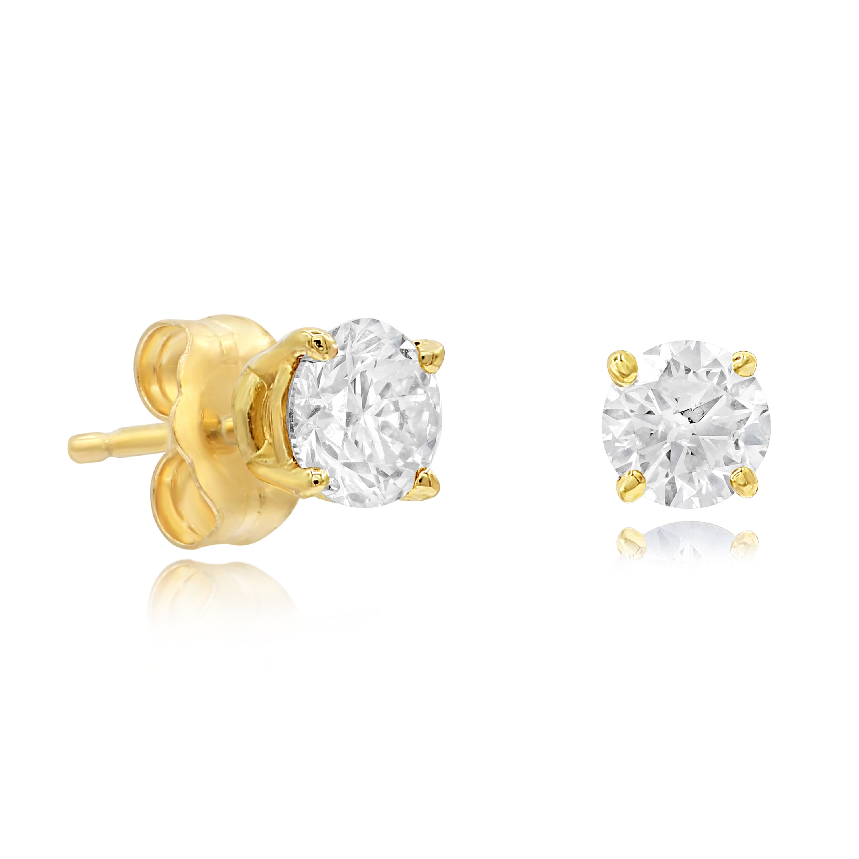 0.25 ct. Diamond 14K Yellow Gold Stud Earrings