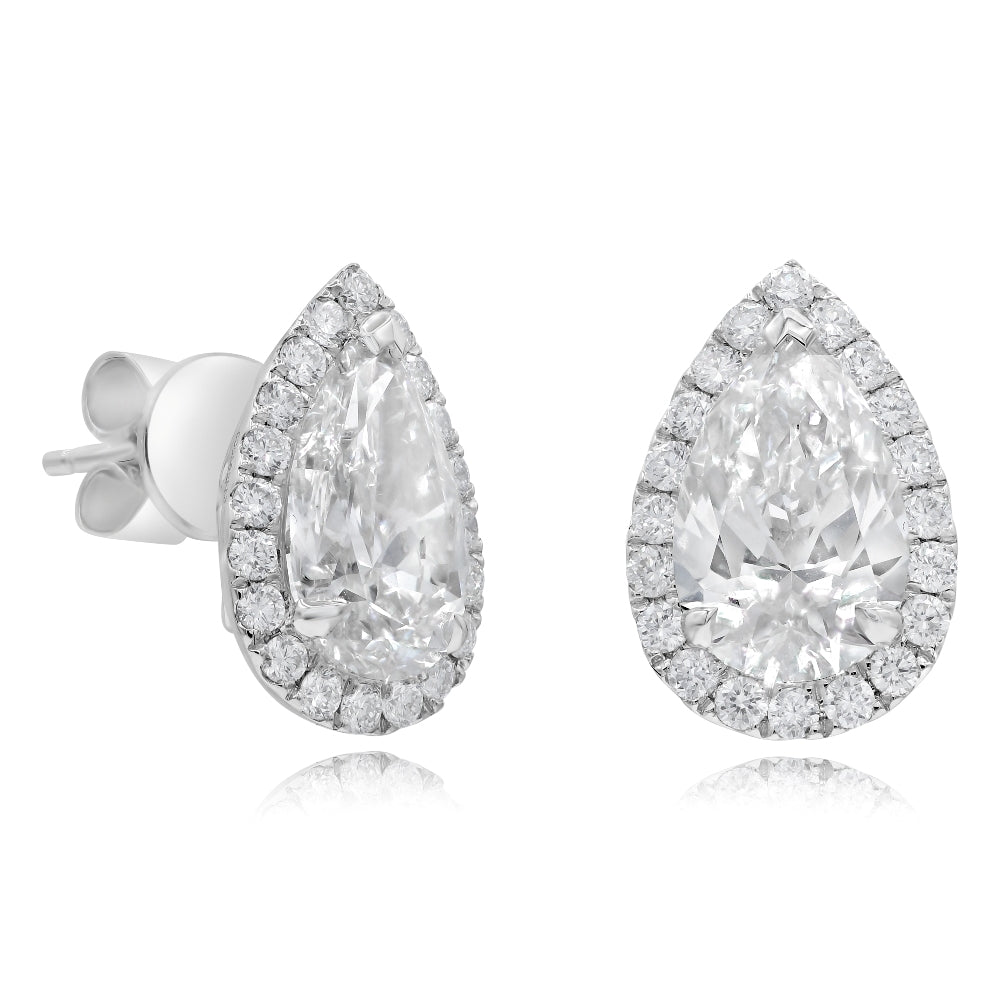 6.61 ct. Lab-Grown Diamond 14K White Gold Stud Earrings