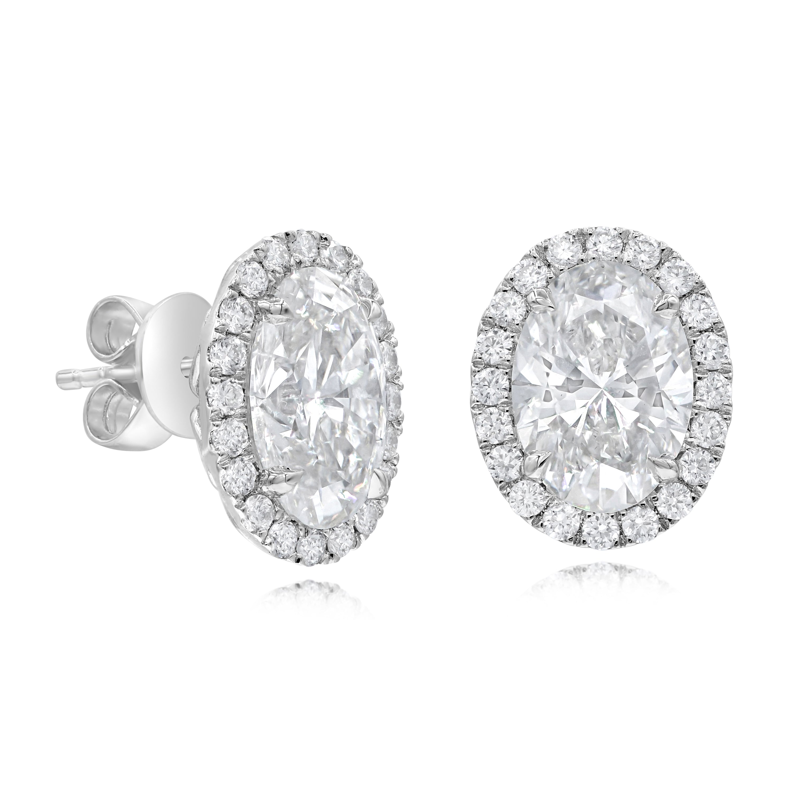 6.62 ct. Lab-Grown Diamond 14K White Gold Stud Earrings