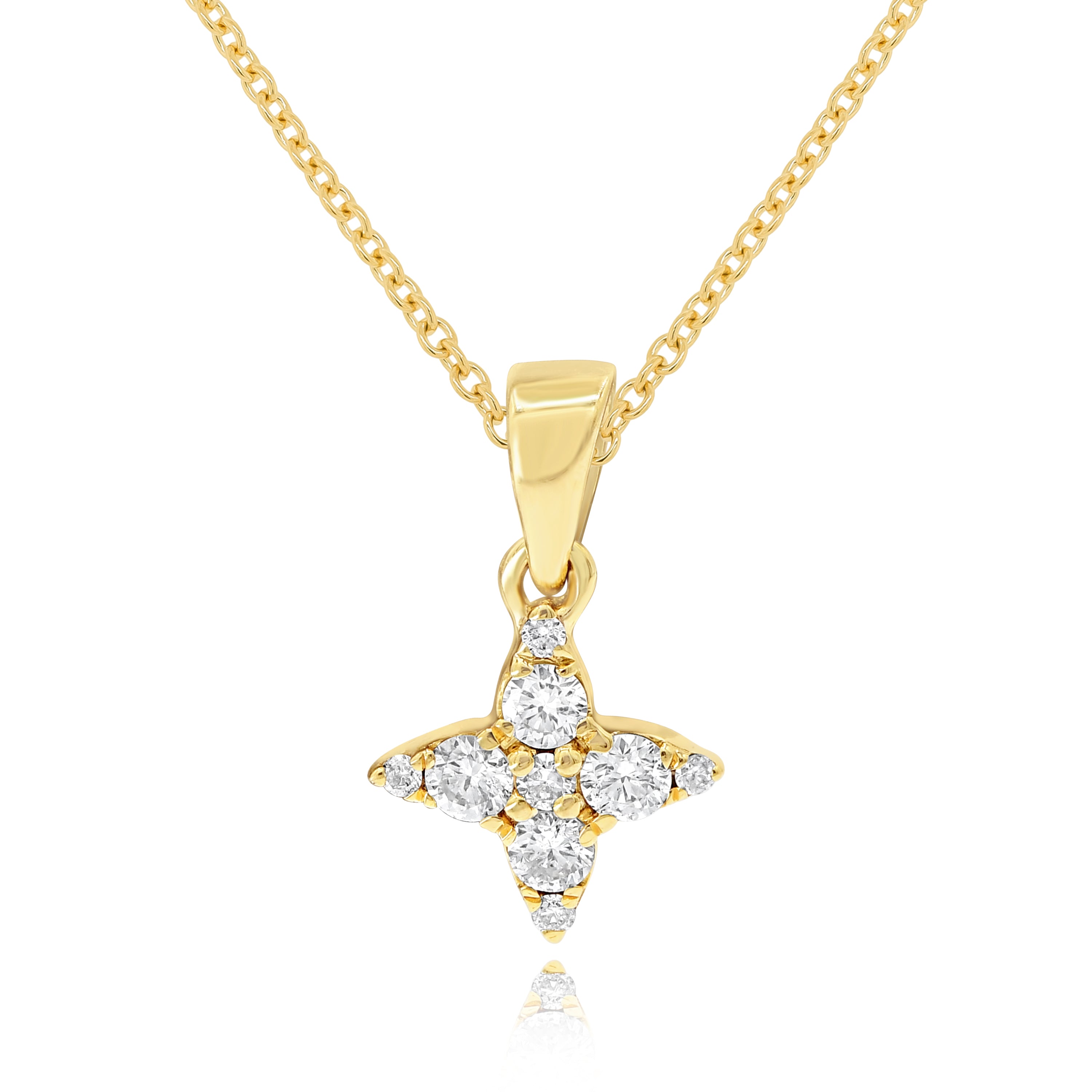 0.23 ct. Diamond 14K Yellow Gold Star of Hope Pendant