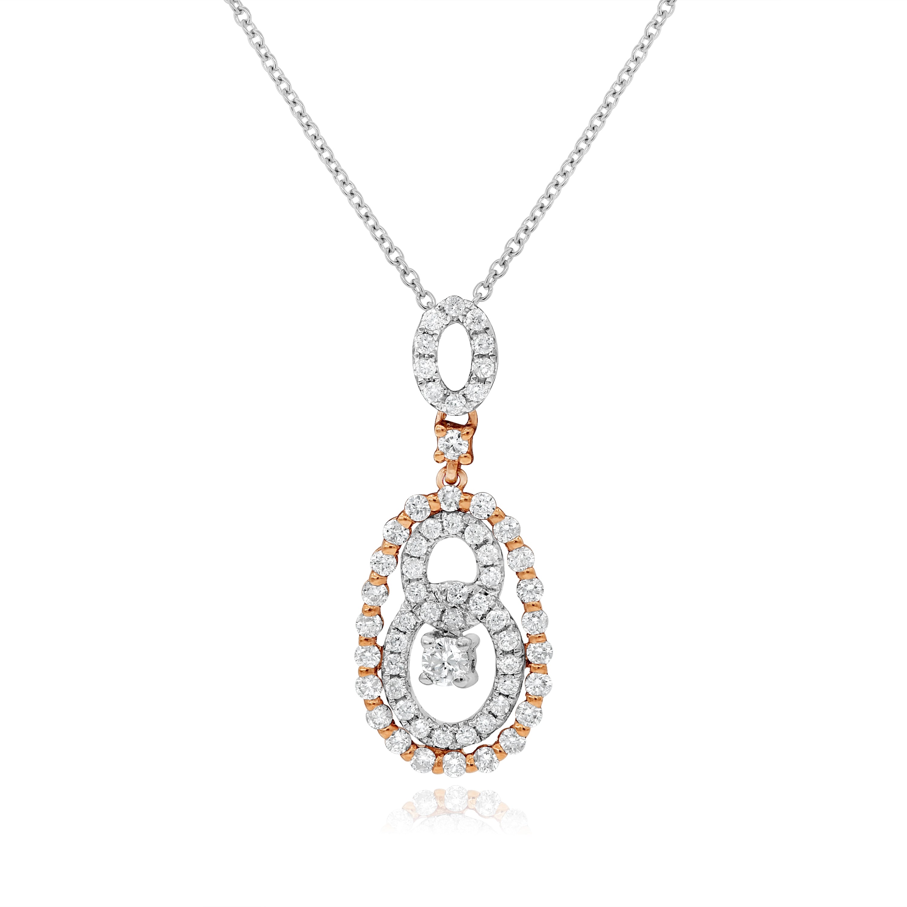 0.6 ct. Diamond 18K Two Tone Gold Pendant