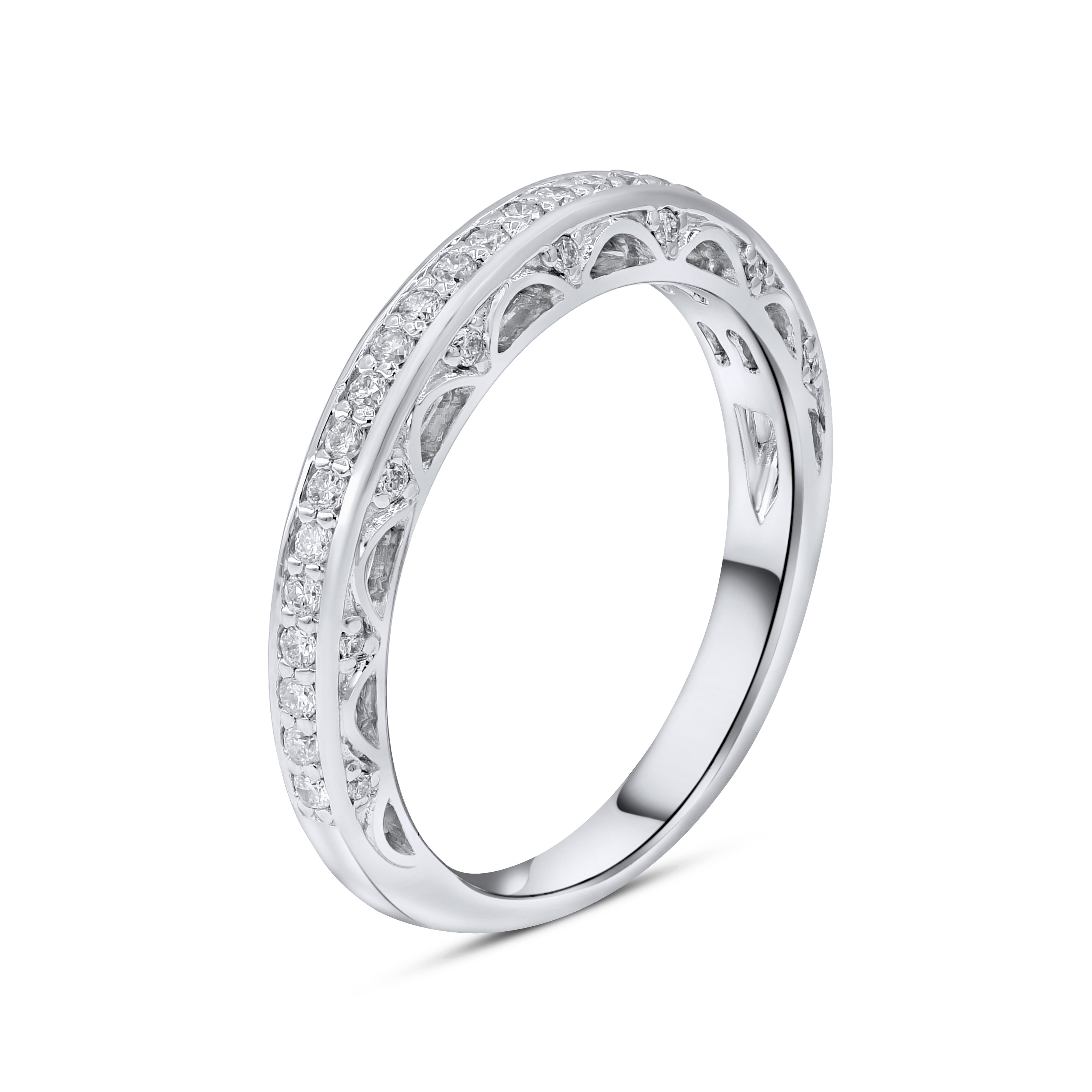 0.27 ct. Diamond 18K White Gold Eternity Band