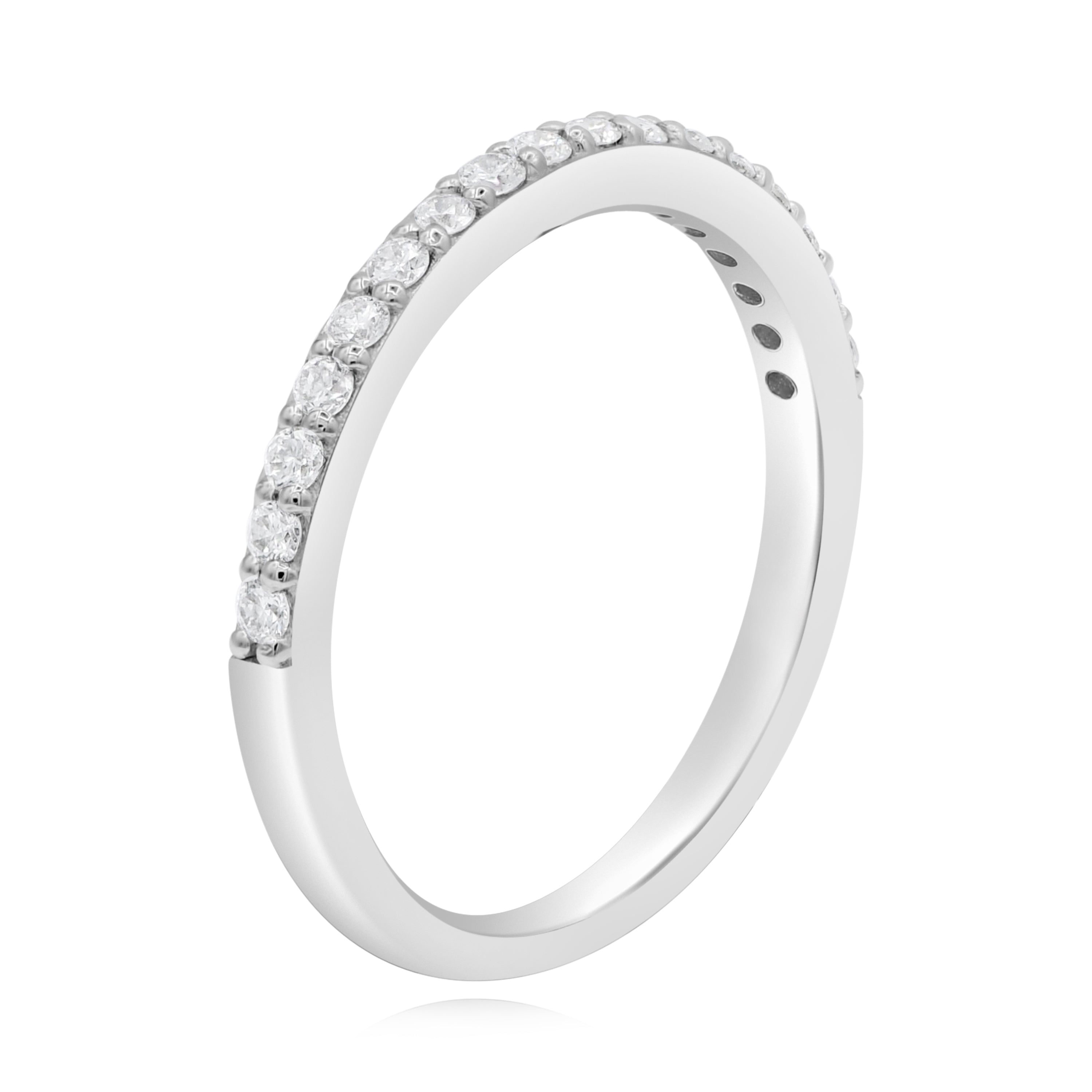 0.29 ct. Diamond 18K White Gold Half Eternity Band