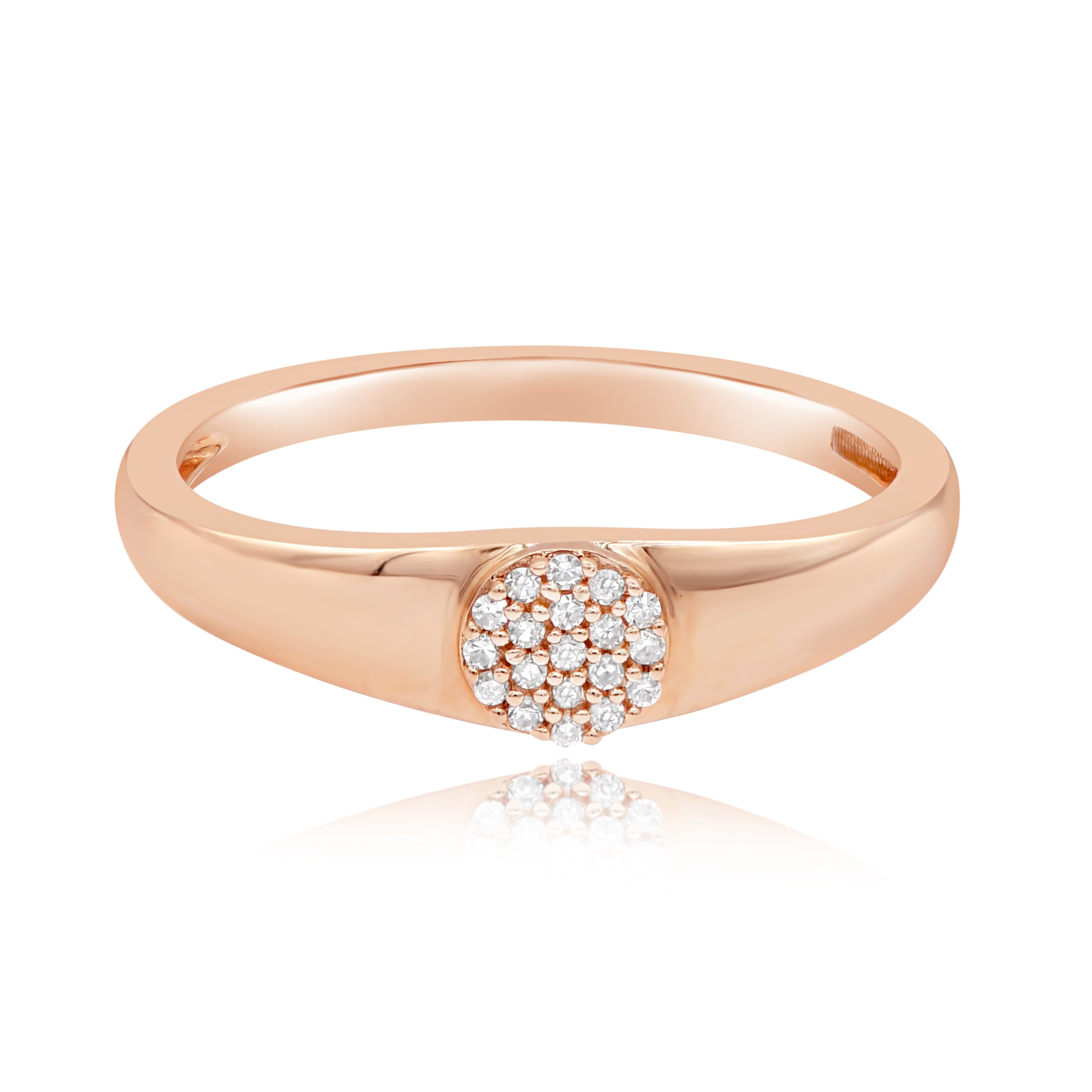 0.07 ct. Diamond 14K Rose Gold Cluster Ring