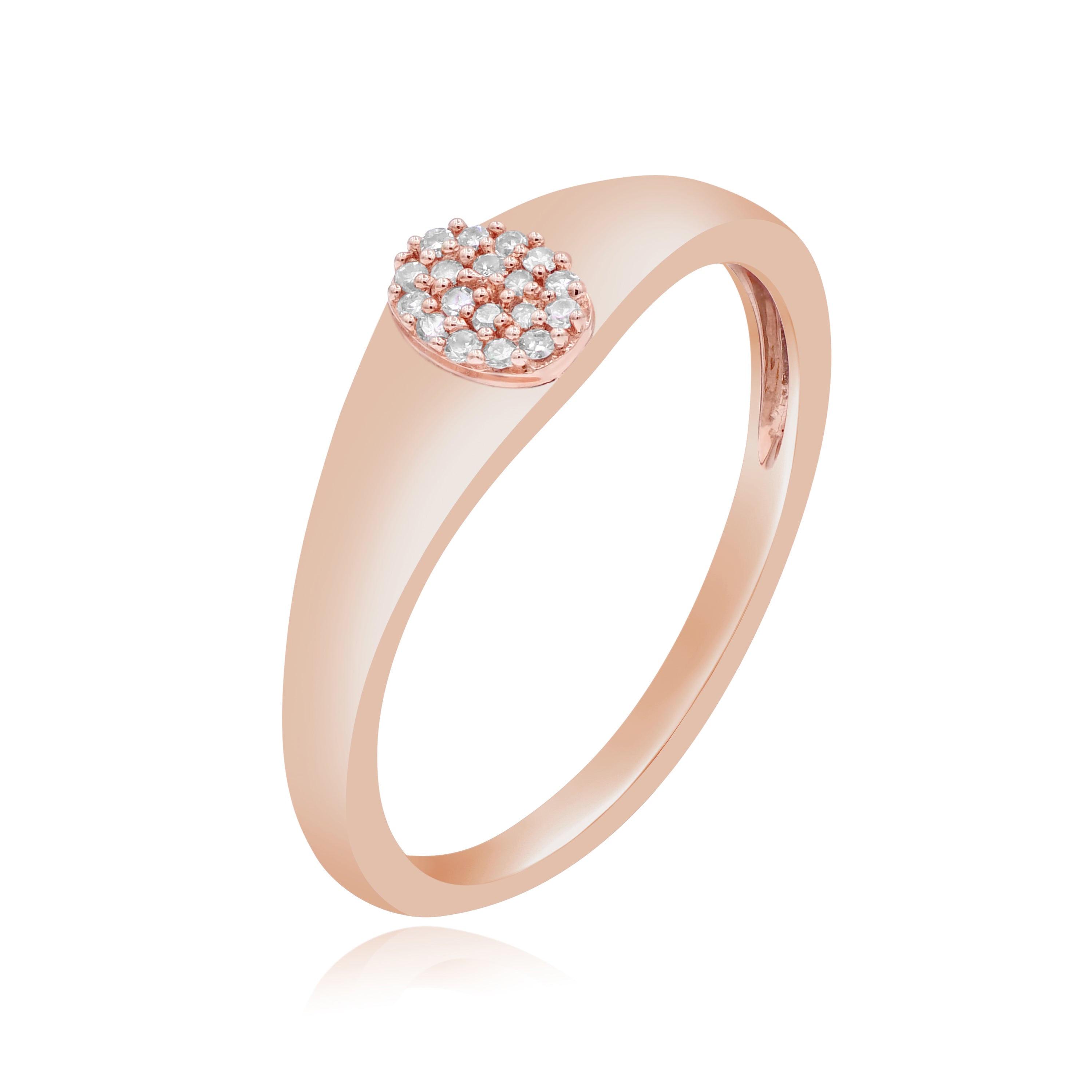 0.07 ct. Diamond 14K Rose Gold Cluster Ring