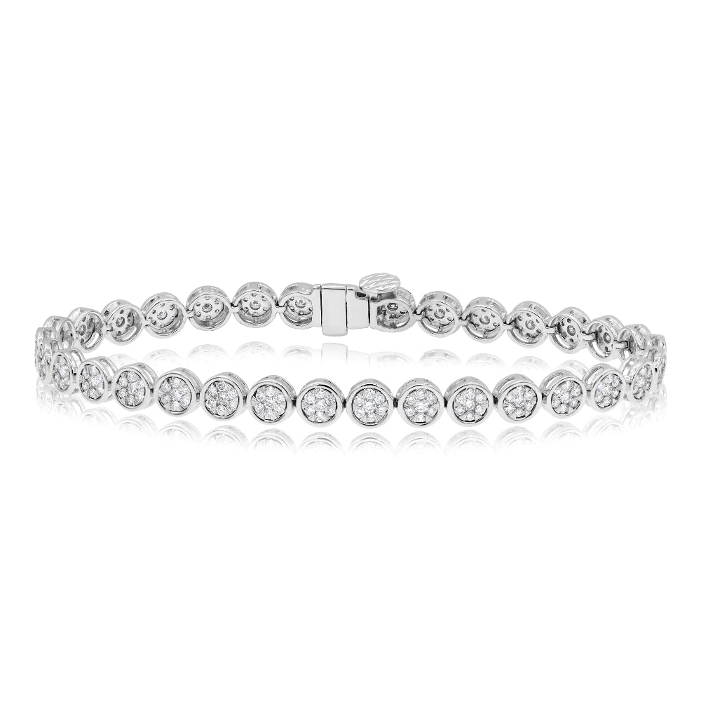 2.05 ct. Diamond 14K White Gold Tennis Bracelet