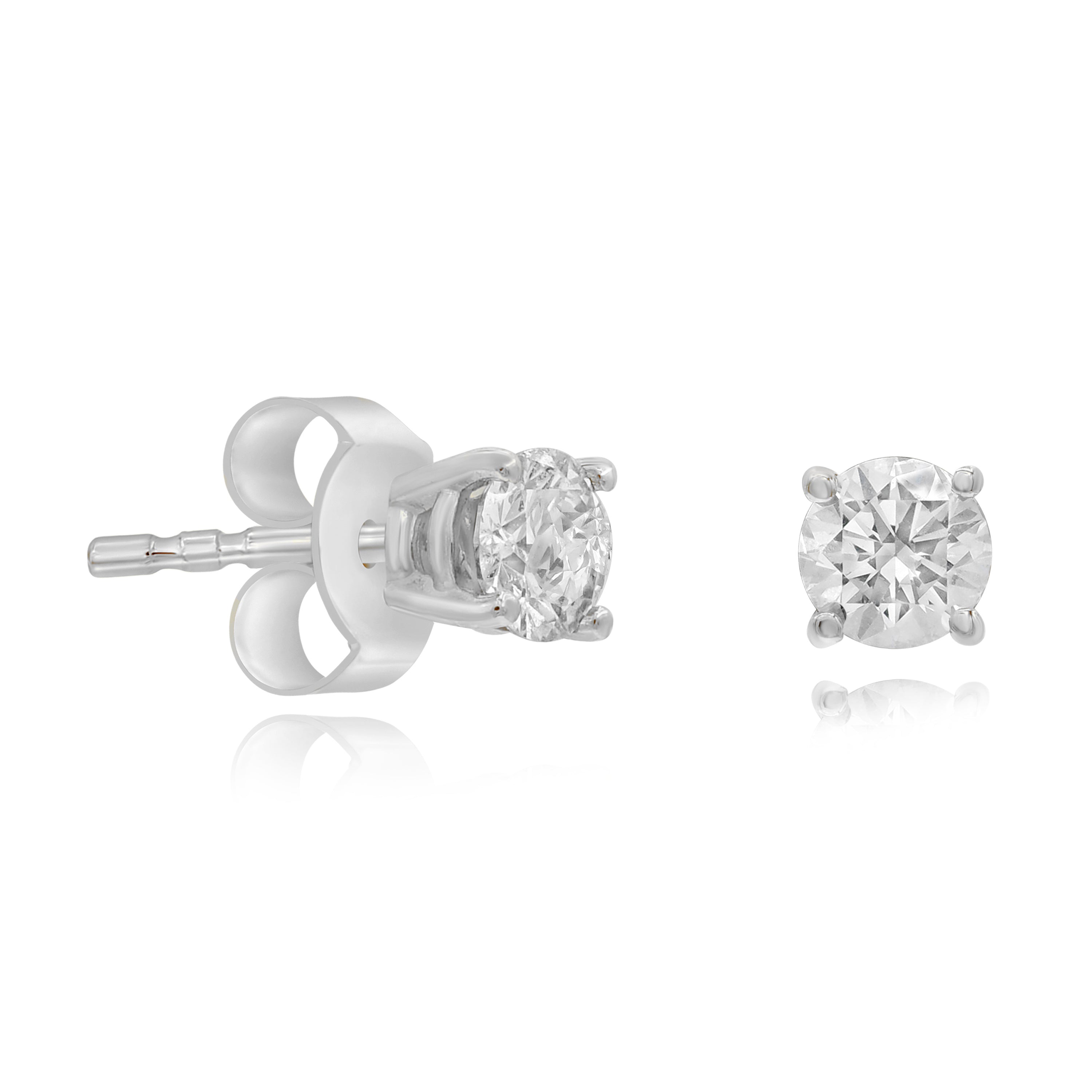 0.47 ct. Diamond 14K White Gold Stud Earrings