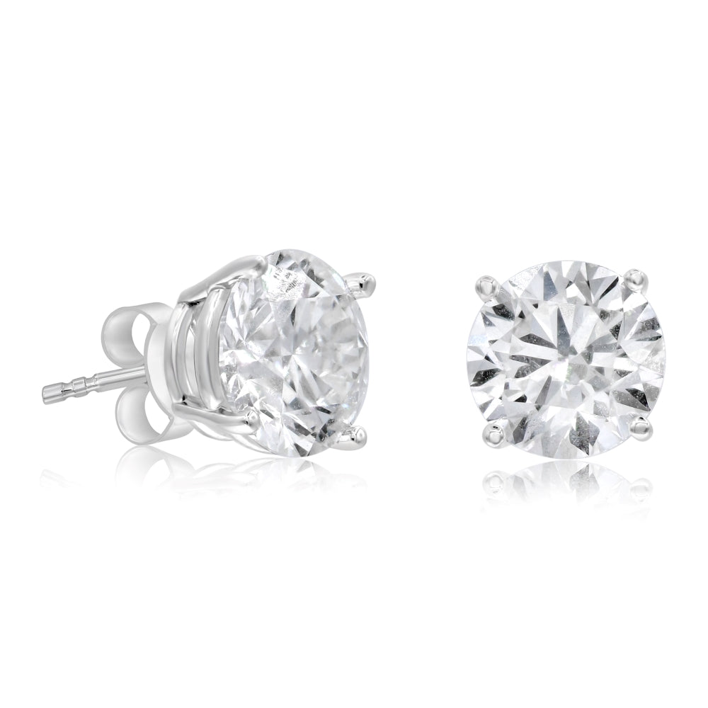 4.01 ct. Lab-Grown Diamond 14K White Gold Stud Earrings