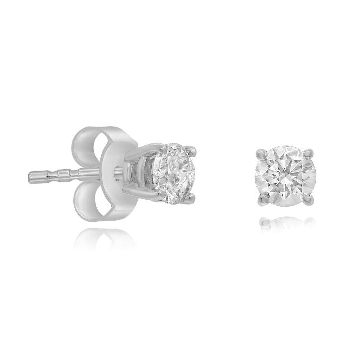 0.68 ct. Diamond 14K White Gold Stud Earrings