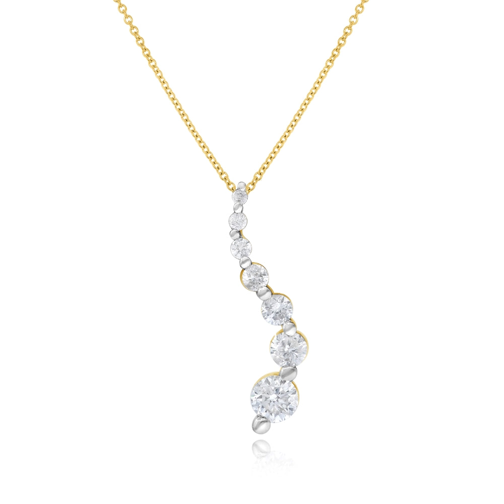 0.33 ct. Diamond 14K Yellow Gold Journey Pendant