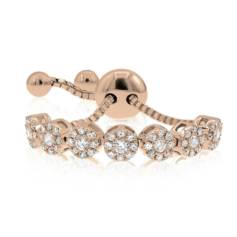 0.3 ct. Diamond 14K Rose Gold Bolo Ring