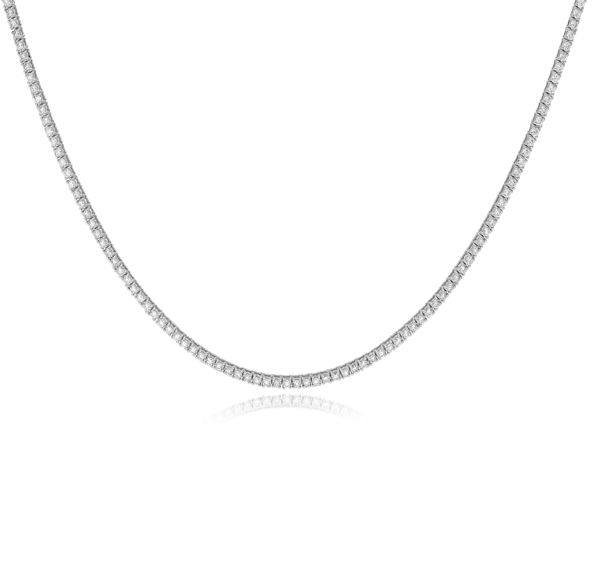 6.25 ct. Diamond 14K White Gold Tennis Necklace 16"