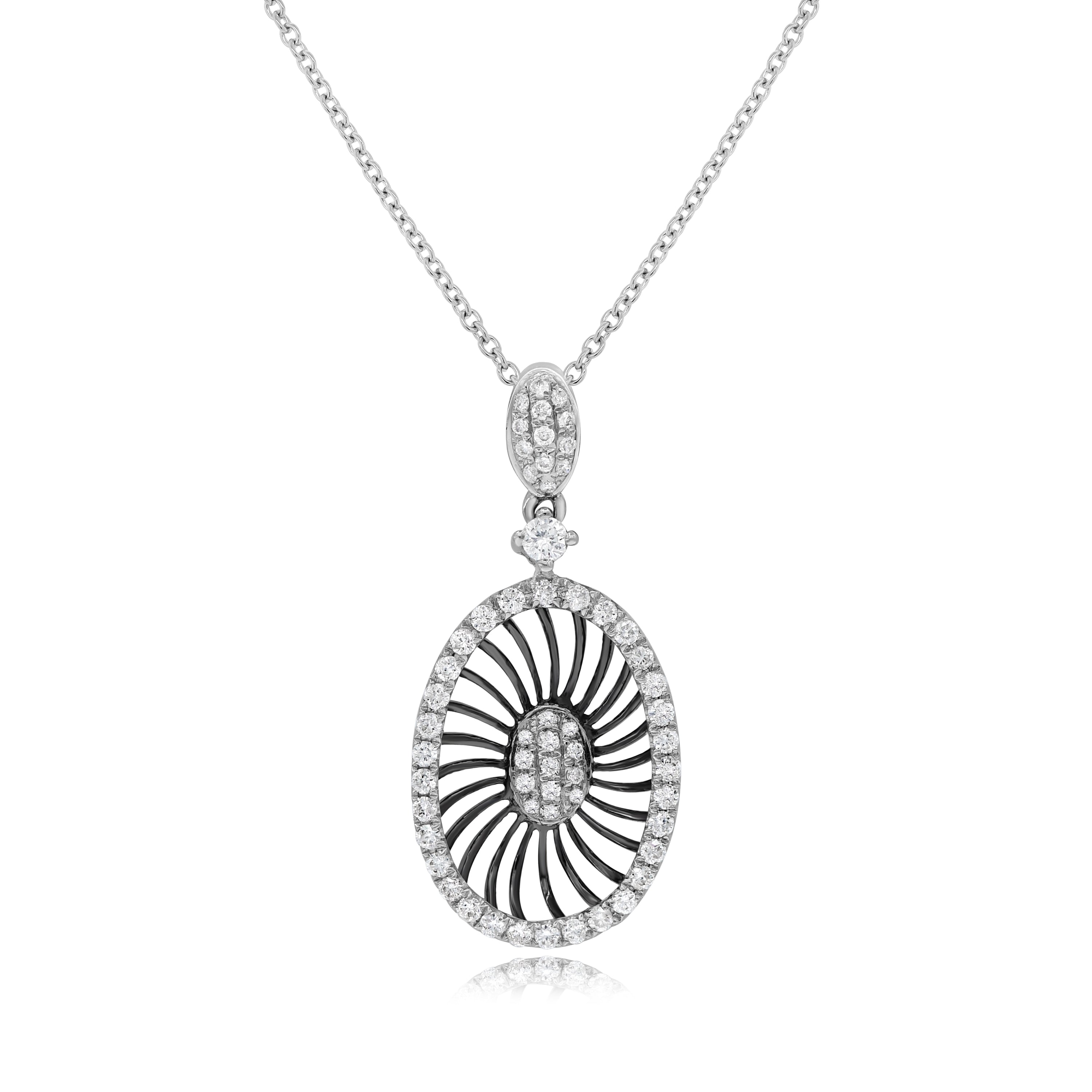 0.35 ct. Diamond 18K White Gold Helios Pendant