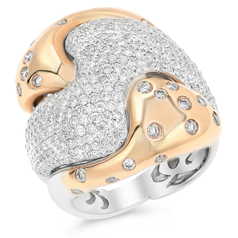 2.8 ct. Diamond 18K Two-Tone Splash Knot Ring