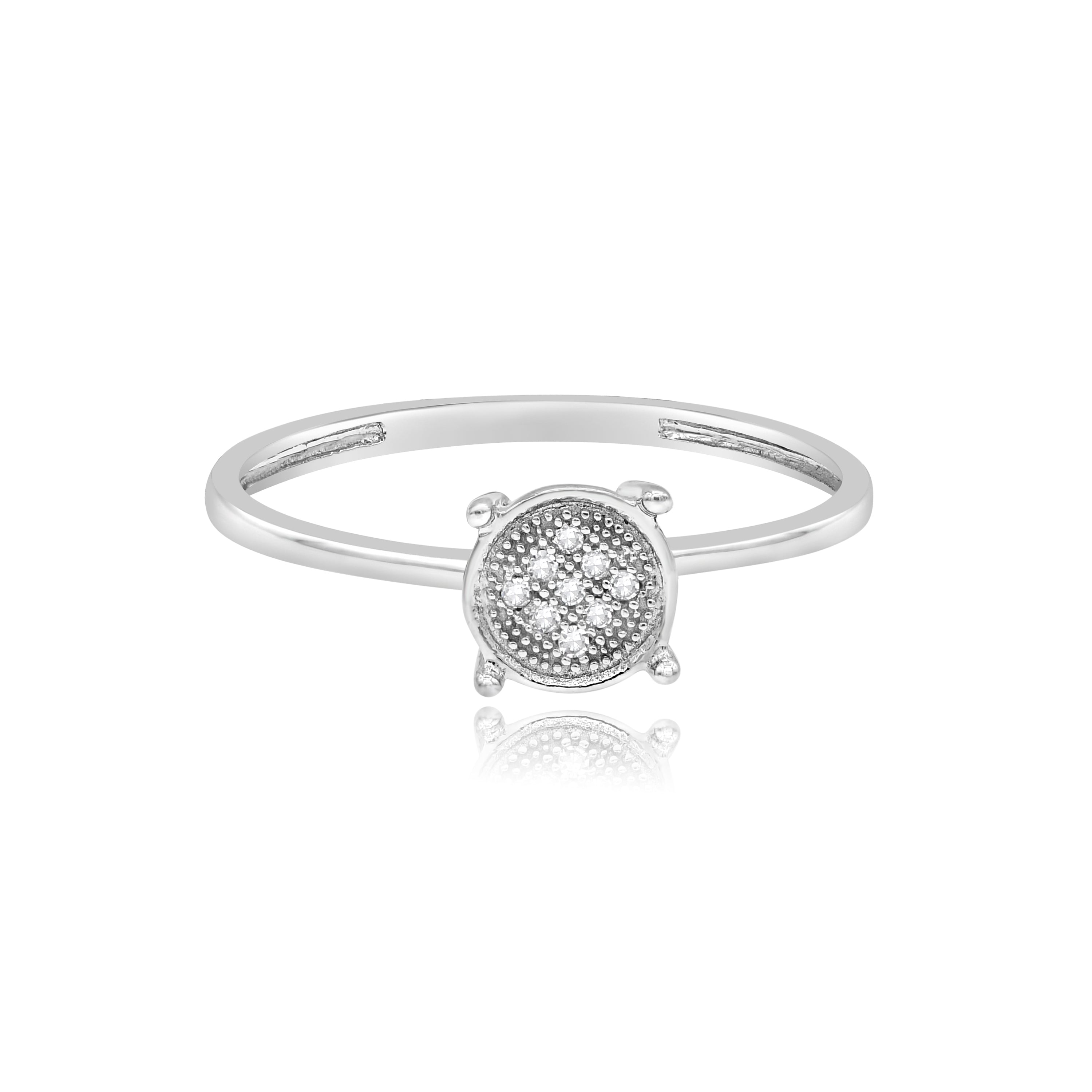 0.03 ct. Diamond 14K White Gold Lovebright Circle Promise Ring