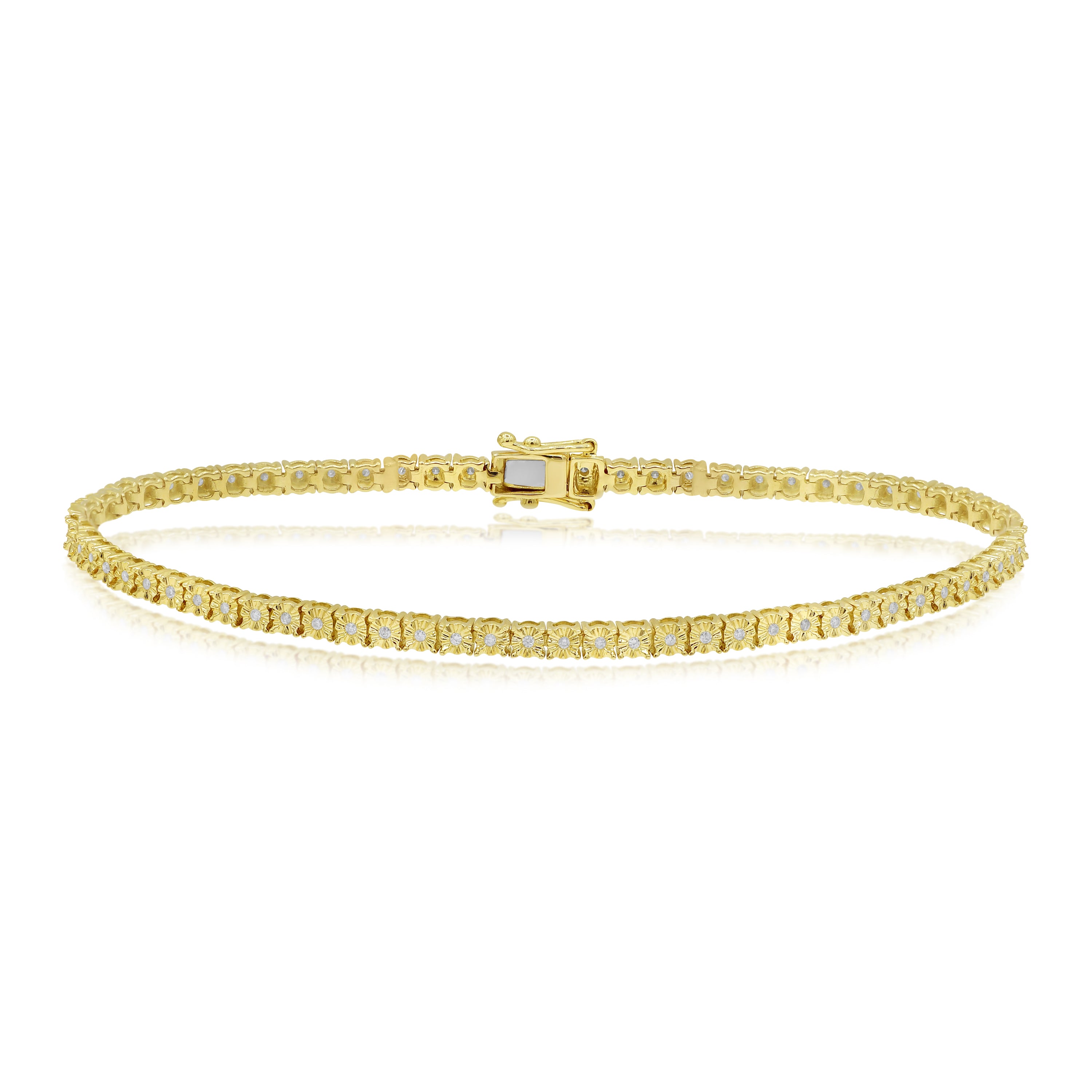 0.26 ct. Diamond 14K Yellow Gold Tennis Bracelet