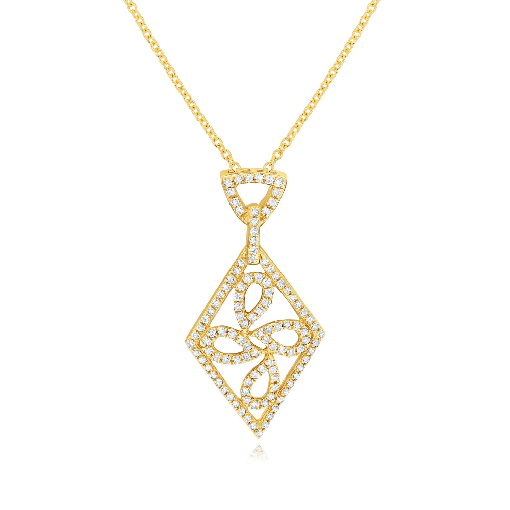 0.25 ct. Diamond 14K Yellow Gold Drop Pendant