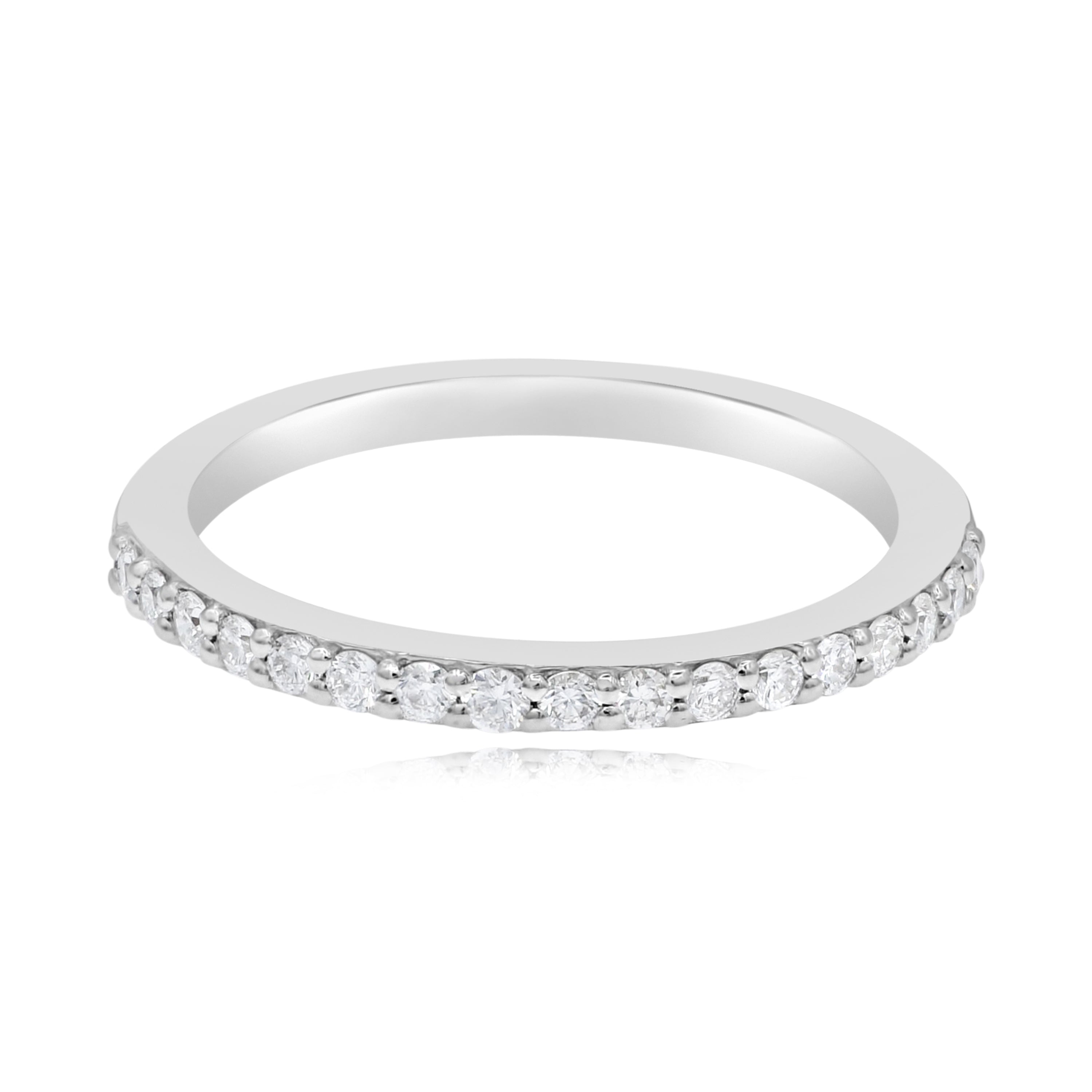 0.29 ct. Diamond 18K White Gold Half Eternity Band