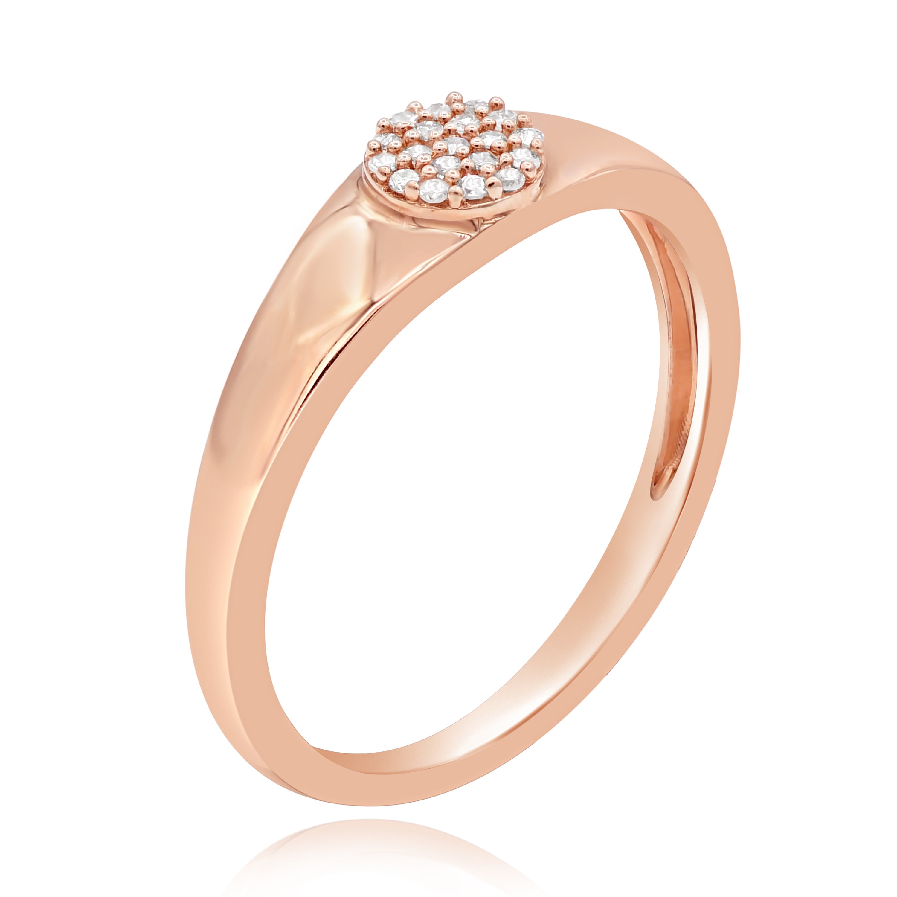 0.07 ct. Diamond 14K Rose Gold Cluster Ring