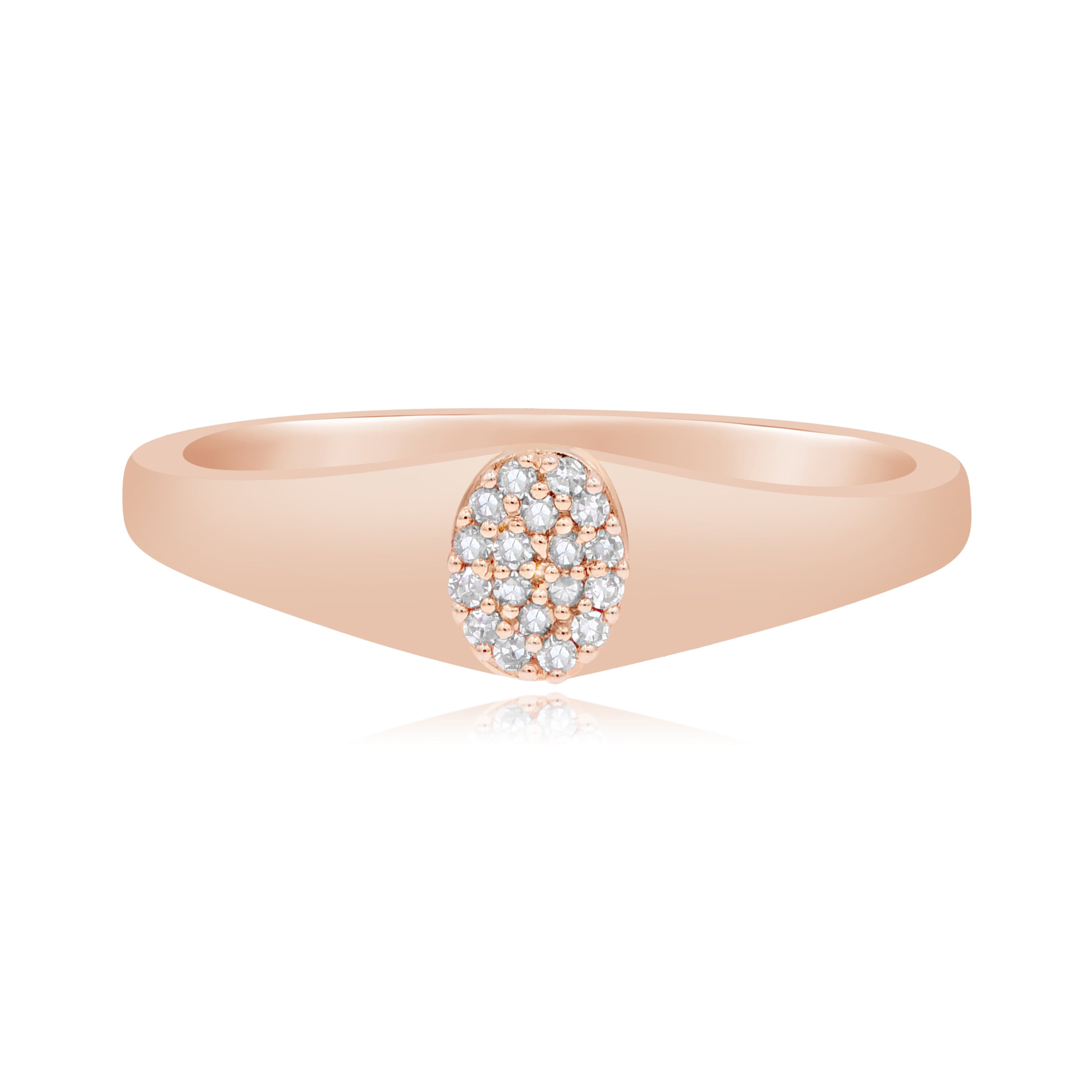 0.07 ct. Diamond 14K Rose Gold Cluster Ring