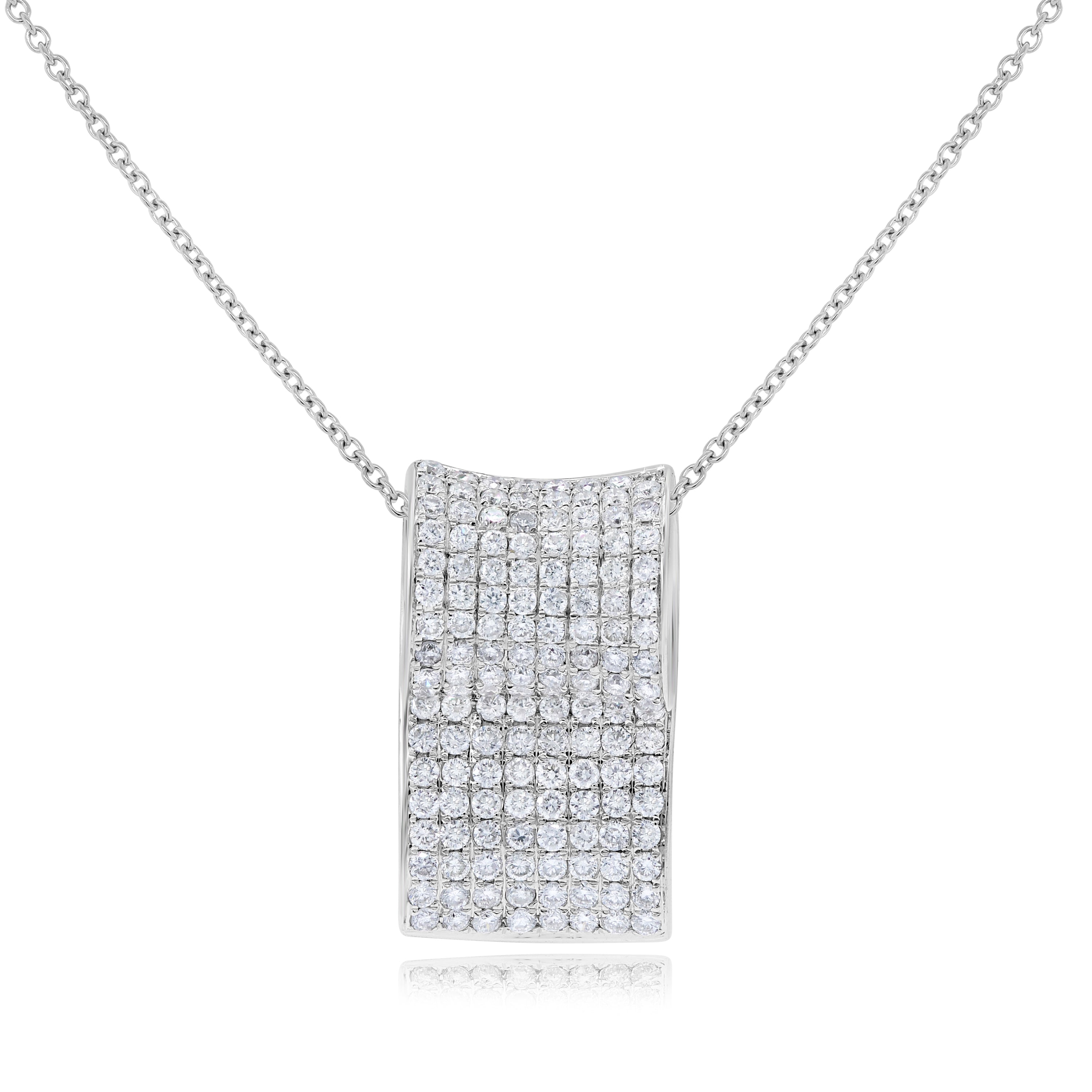 1.01 ct. Diamond 14K White Gold Slide Pendant